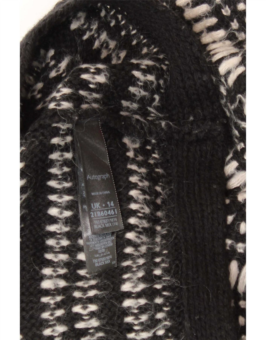 Suéter feminino Marks & Spencer Autograph Cardigan Reino Unido 14 médio preto