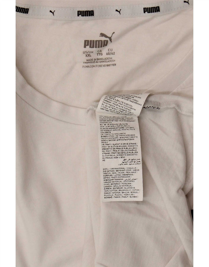 Camiseta masculina Puma Top 2XL algodão branco