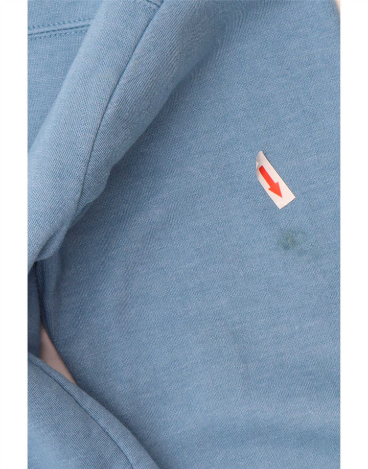 Zara Womens Crop Sweatshirt Jumper UK 10 Pequeno Azul Poliéster