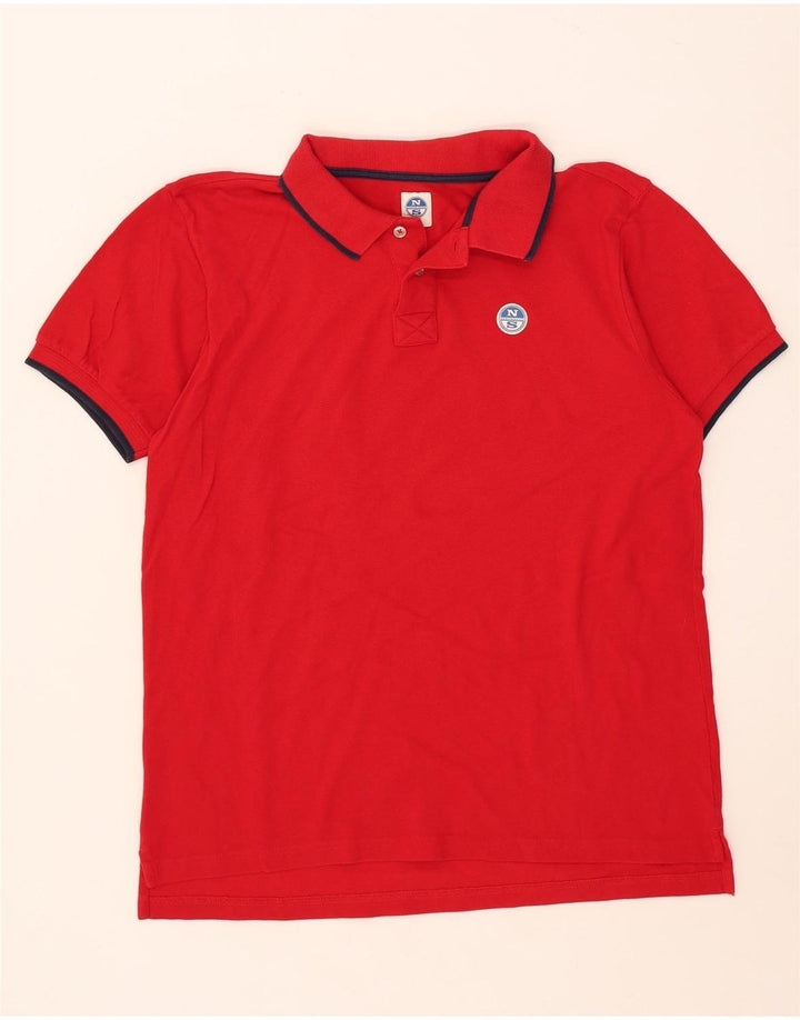 Camisa pólo gráfica masculina North Sails XL listrada vermelha
