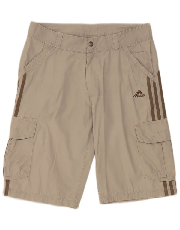 ADIDAS Meninos Cargo Shorts 13-14 Anos W30 Cinza Algodão