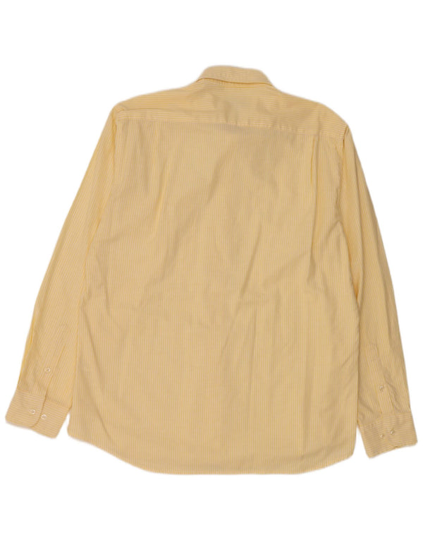 Camisa masculina Ascot Sports sob medida grande algodão listrado amarelo