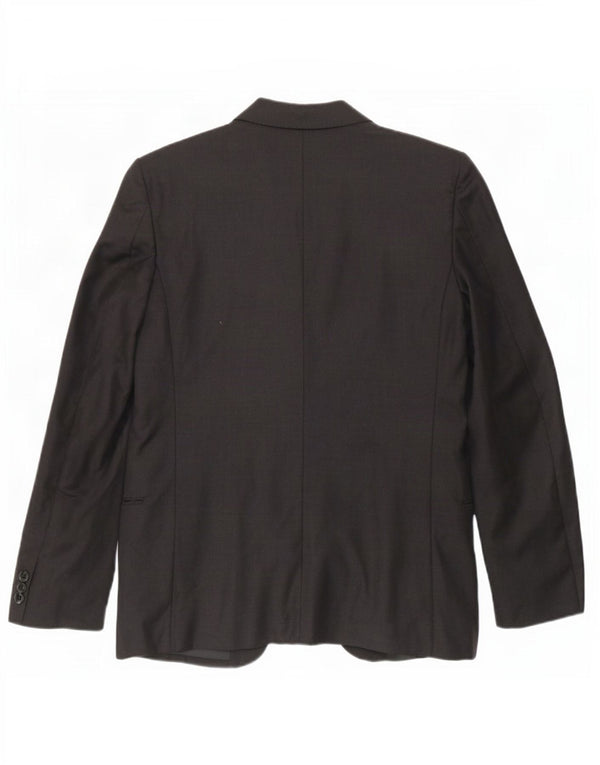 Jaqueta Blazer Masculina Valentino com 1 Botão IT 48 Lã Virgem Cinza Médio