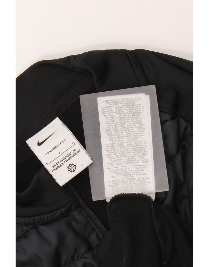 Nike Mens Therma-Fit Pullover Treino Top Médio Preto Colourblock