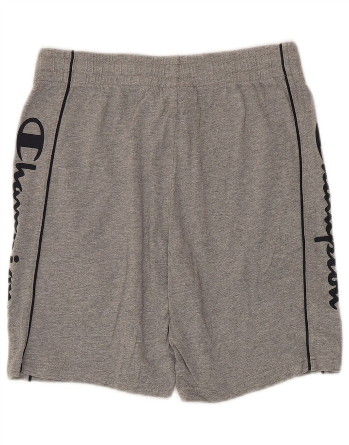 Shorts esportivos gráficos masculinos Champion pequeno algodão manchado cinza
