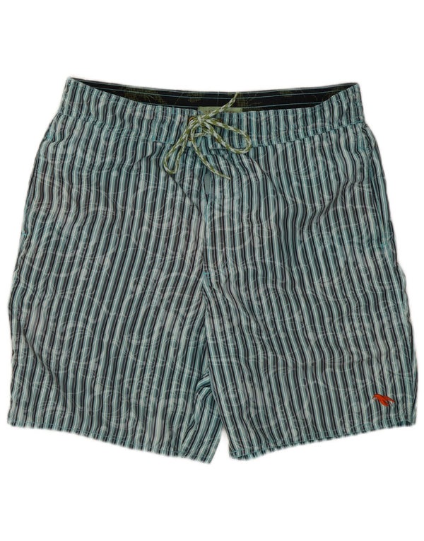 Poliéster azul pequeno das riscas do tamanho 2 do short de natação dos homens de Ted Baker