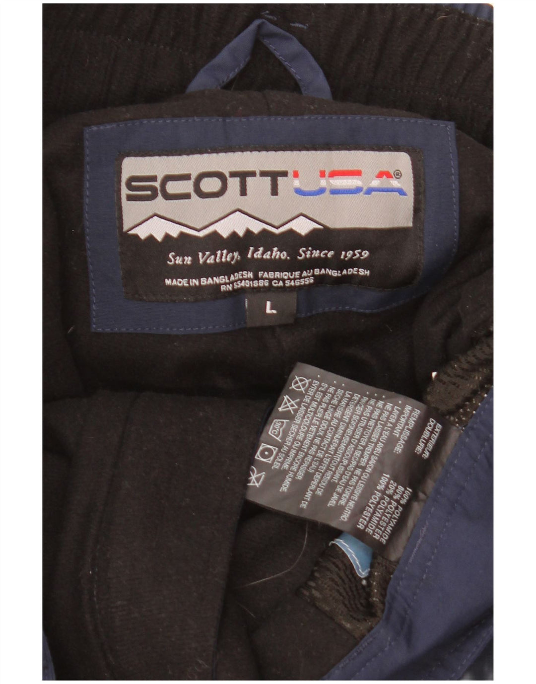 Calça masculina de esqui Scott grande poliéster azul marinho