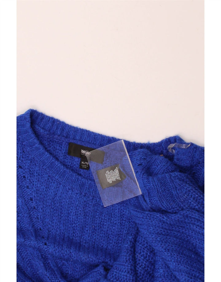 MOSSIMO Womens Boat Neck Jumper Sweater UK 18 XL Blue Acrylic Vintage Mossimo and Second-Hand Mossimo from Messina Hembry 