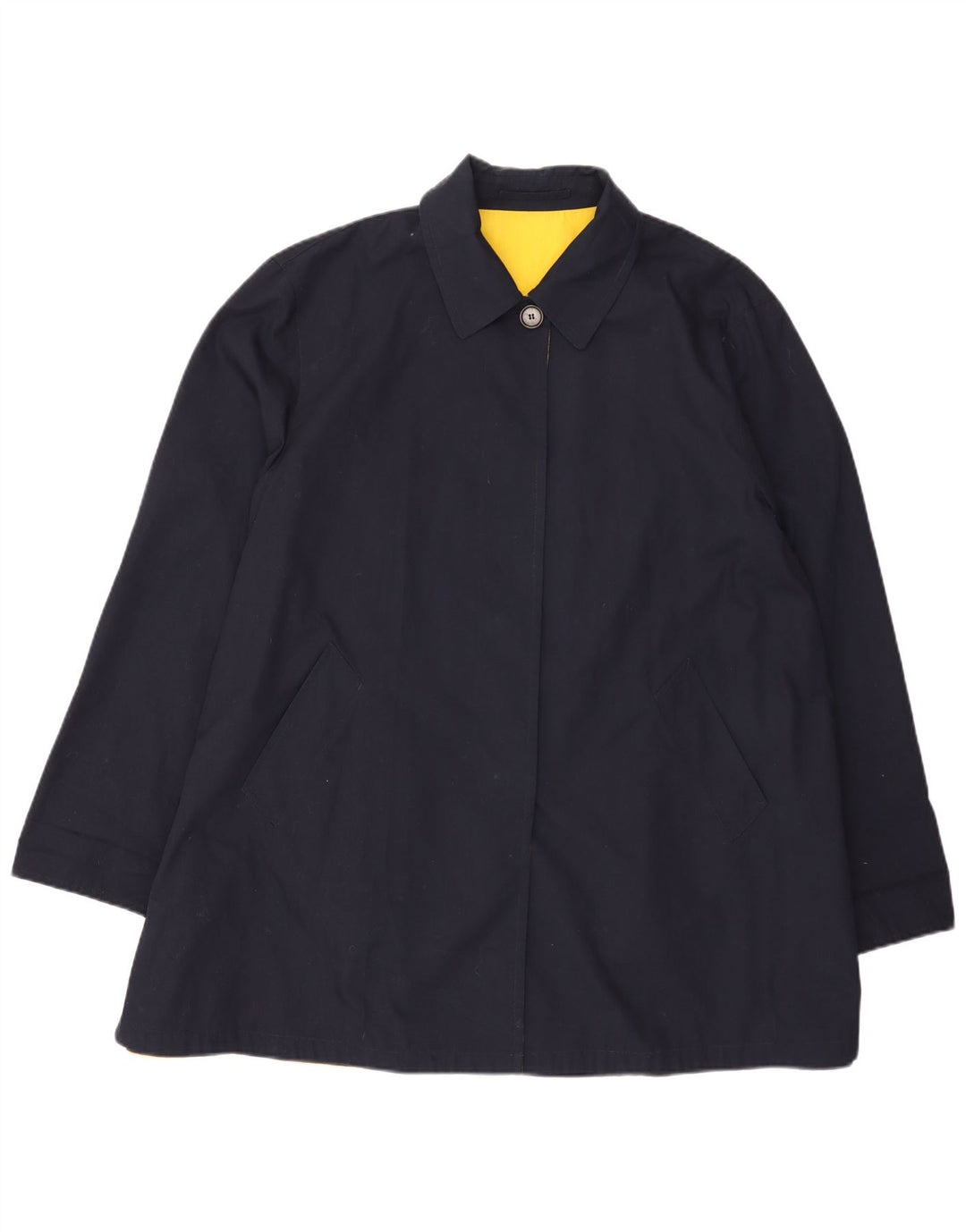 Sobretudo reversível oversized feminino vintage UK 18 XL azul marinho