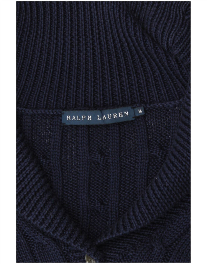 Suéter cardigã feminino Ralph Lauren Reino Unido 14 médio azul marinho