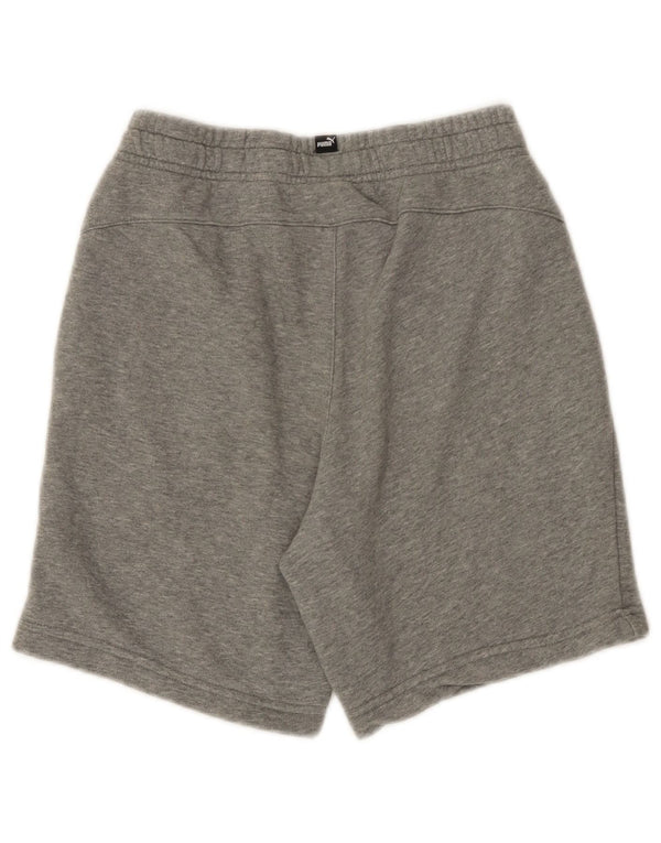 Shorts esportivos Puma meninos 13-14 anos cinza algodão manchado