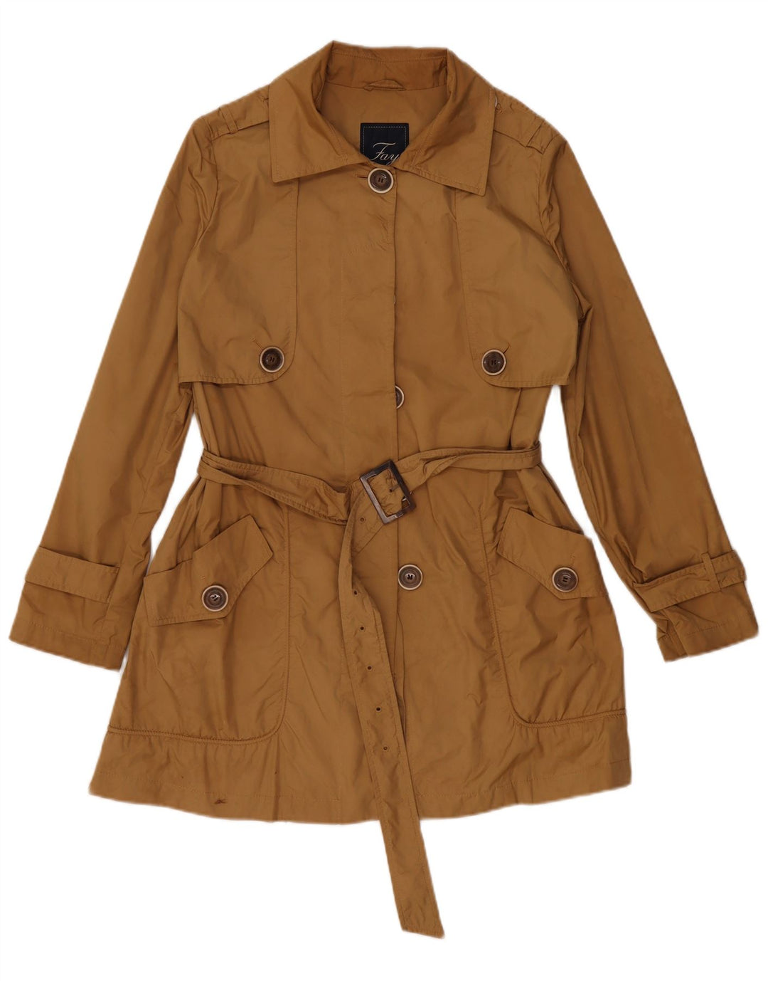 Trench Coat feminino Fay UK 20 2XL poliéster bege