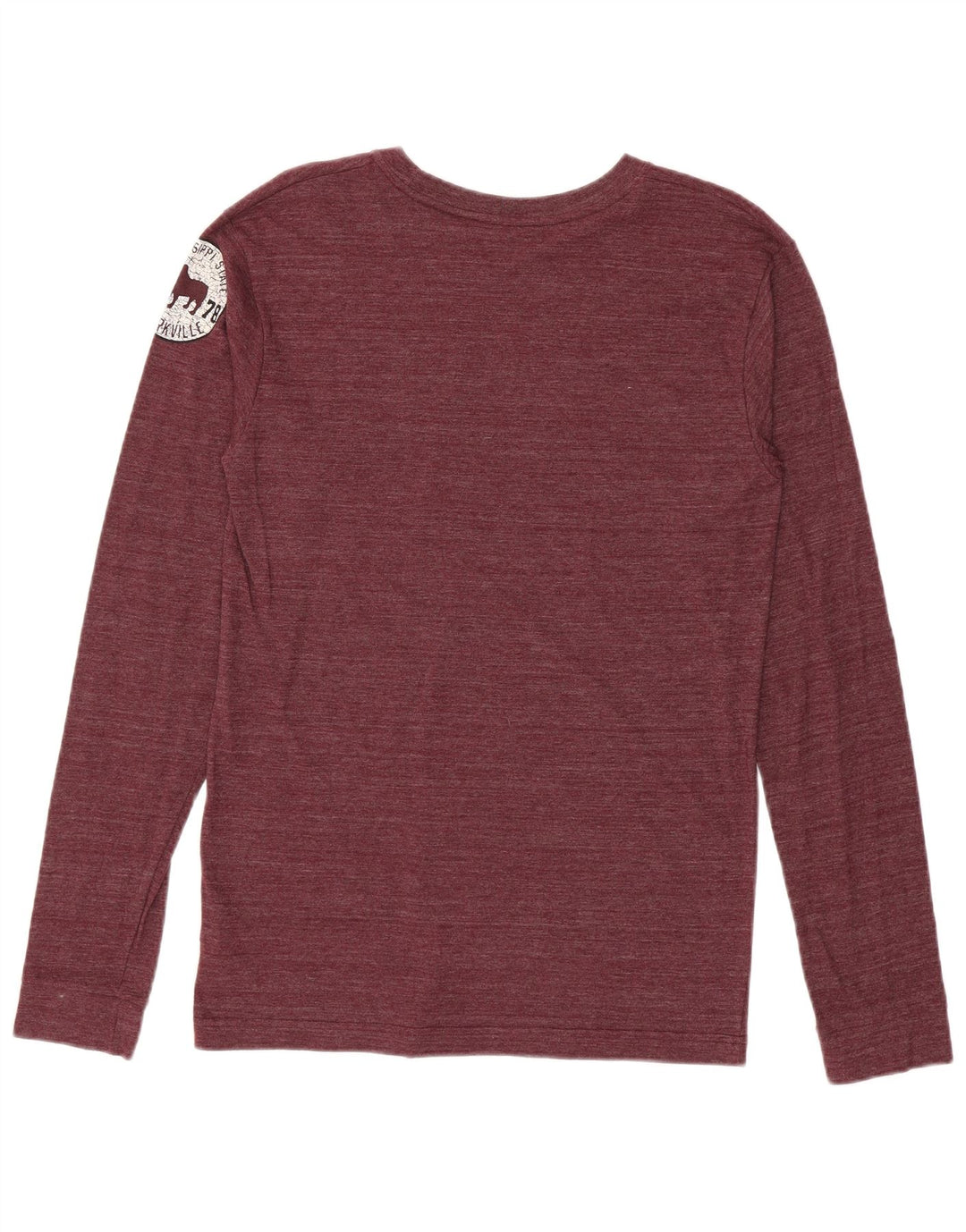 Adidas Mens Graphic Top Manga Longa Médio Borgonha