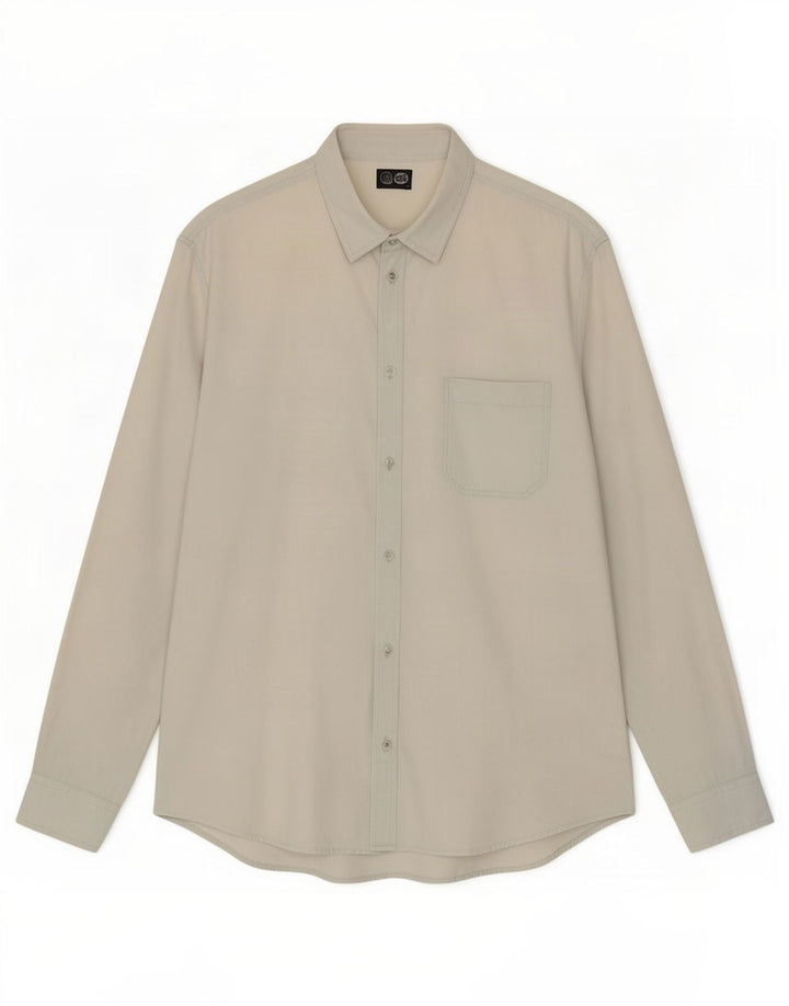 Camisa jeans masculina barata segunda-feira grande algodão azul