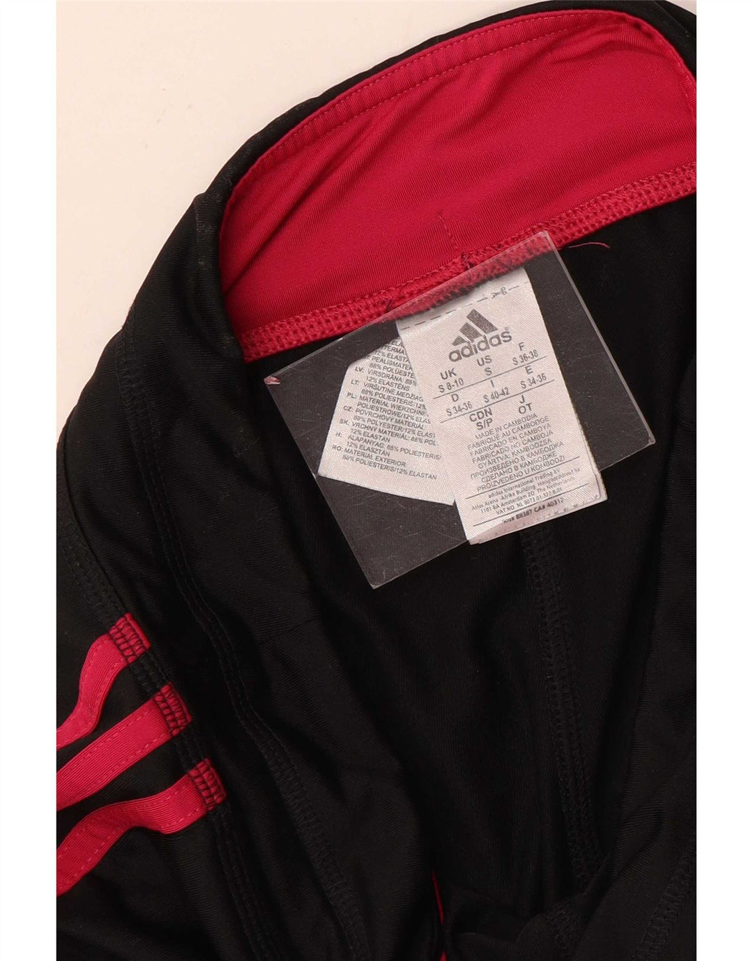 Calça Adidas Climalite Feminina UK 8/10 Pequena Poliéster Preta