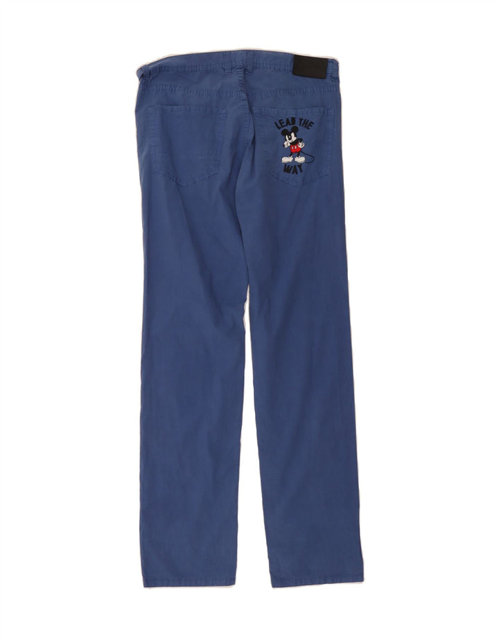 ICEBERG Womens Straight Casual Trousers W34 L34 Blue Cotton Vintage Iceberg and Second-Hand Iceberg from Messina Hembry 