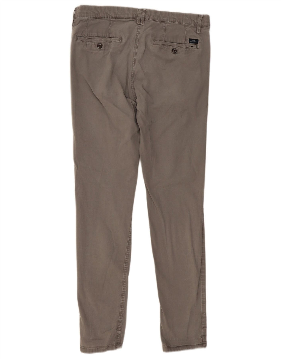 Zara Mens Slim Chino Calças EU 40 Médio W31 L29 Cinza