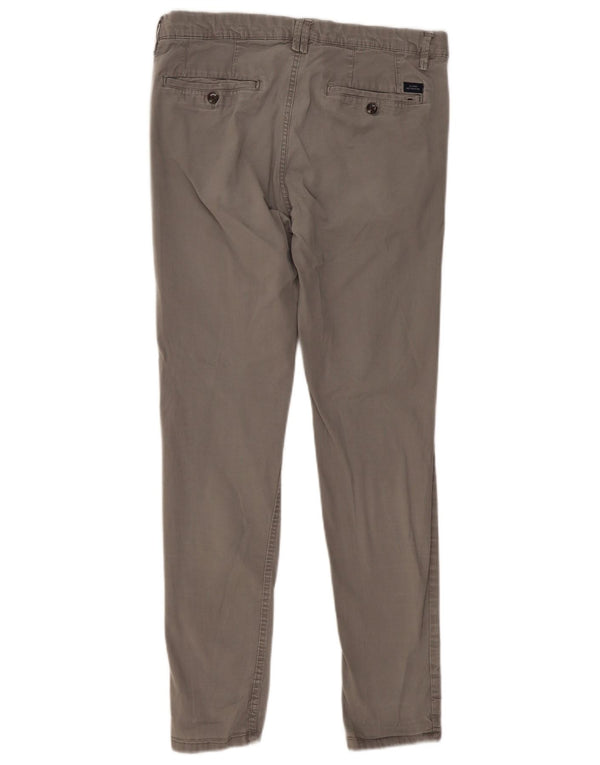 Zara Mens Slim Chino Calças EU 40 Médio W31 L29 Cinza