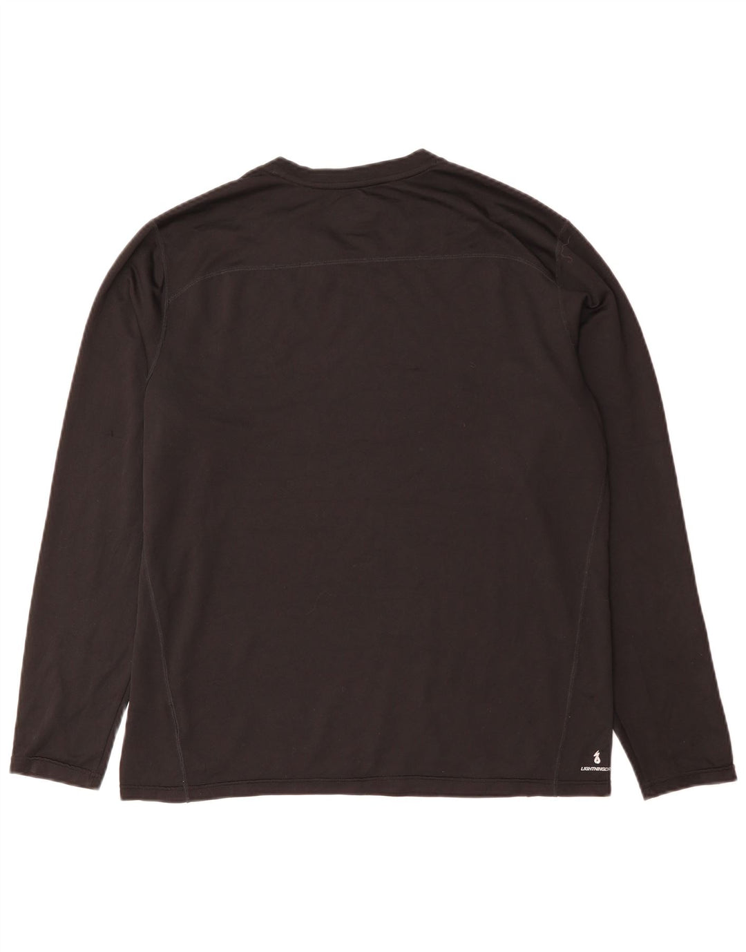 New Balance Mens Boston Graphic Top manga comprida grande preto