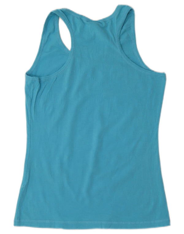 Colete feminino Champion Heritage Fit Top UK 14 grande algodão azul