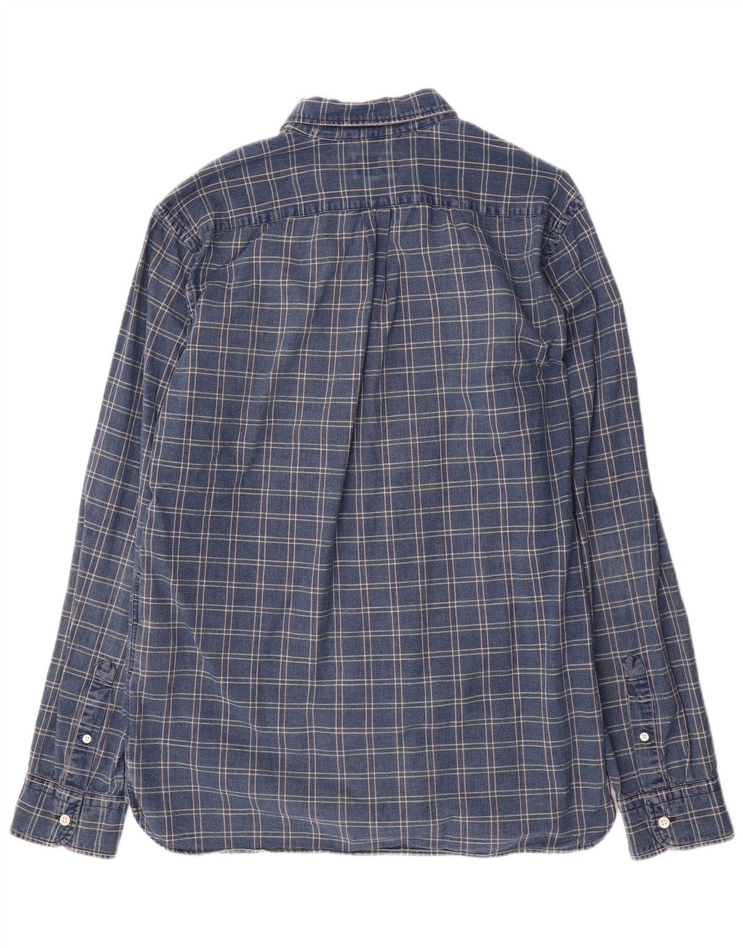 Camisa masculina Levi's grande xadrez azul marinho de algodão