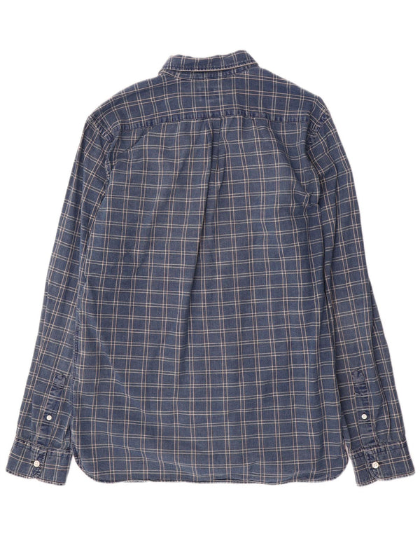 Camisa masculina Levi's grande xadrez azul marinho de algodão
