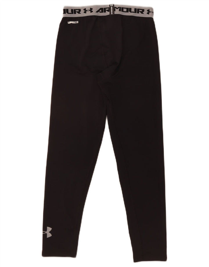 Leggings gráficas ajustadas para meninos Under Armour 11-12 anos grandes pretas