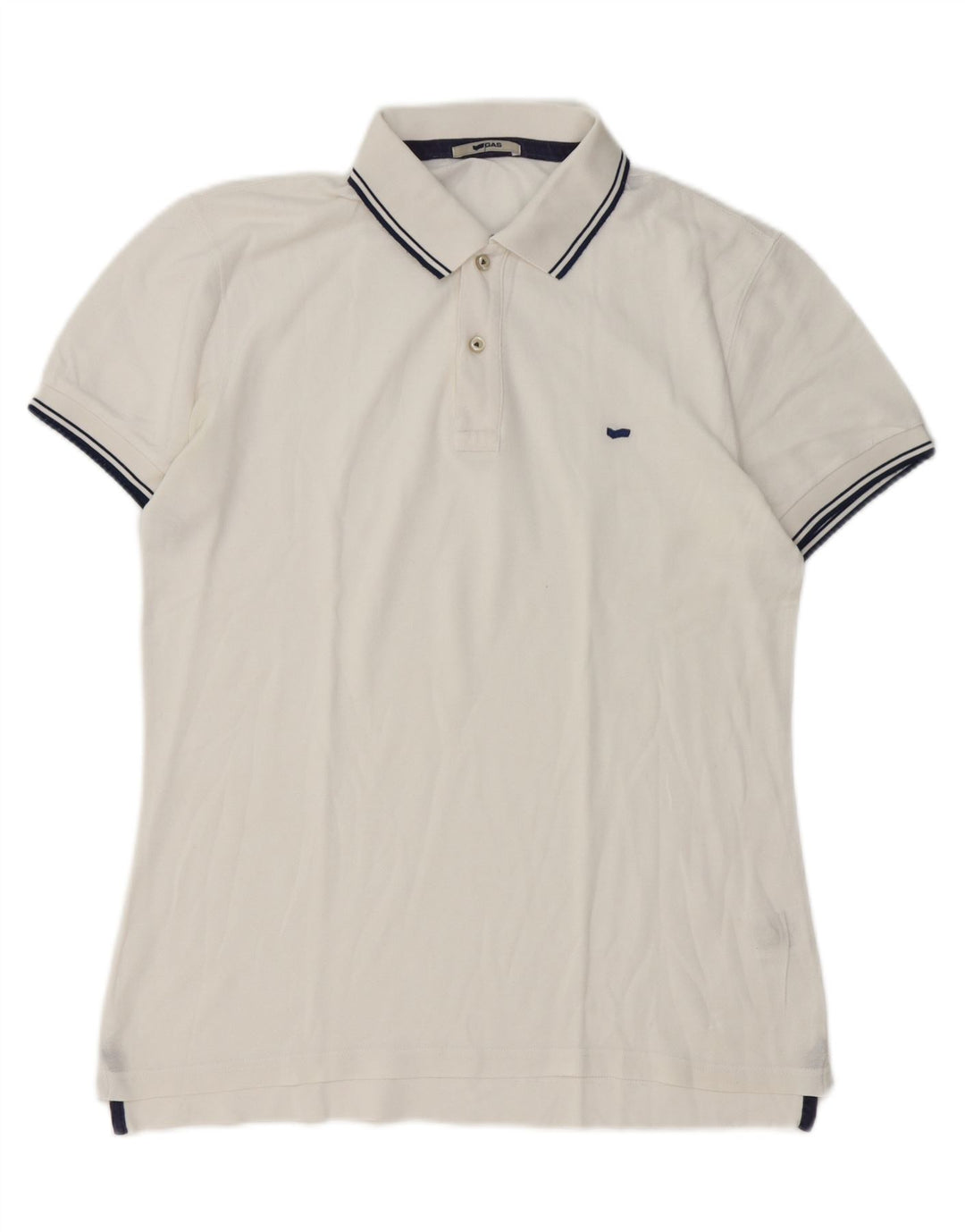 Camisa polo masculina Gas XL algodão branco
