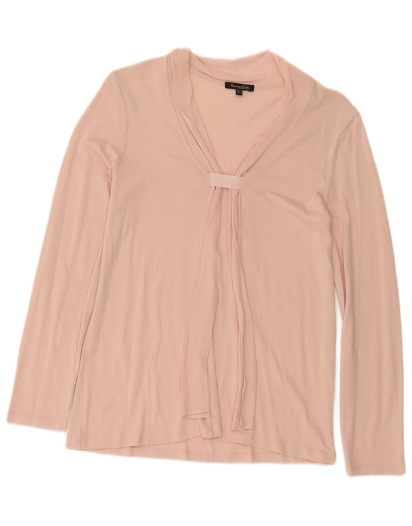 Blusa feminina de manga comprida Massimo Dutti Reino Unido 10 pequena rosa