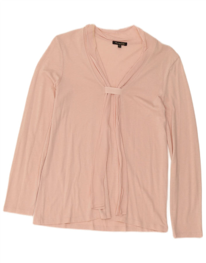 Blusa feminina de manga comprida Massimo Dutti Reino Unido 10 pequena rosa