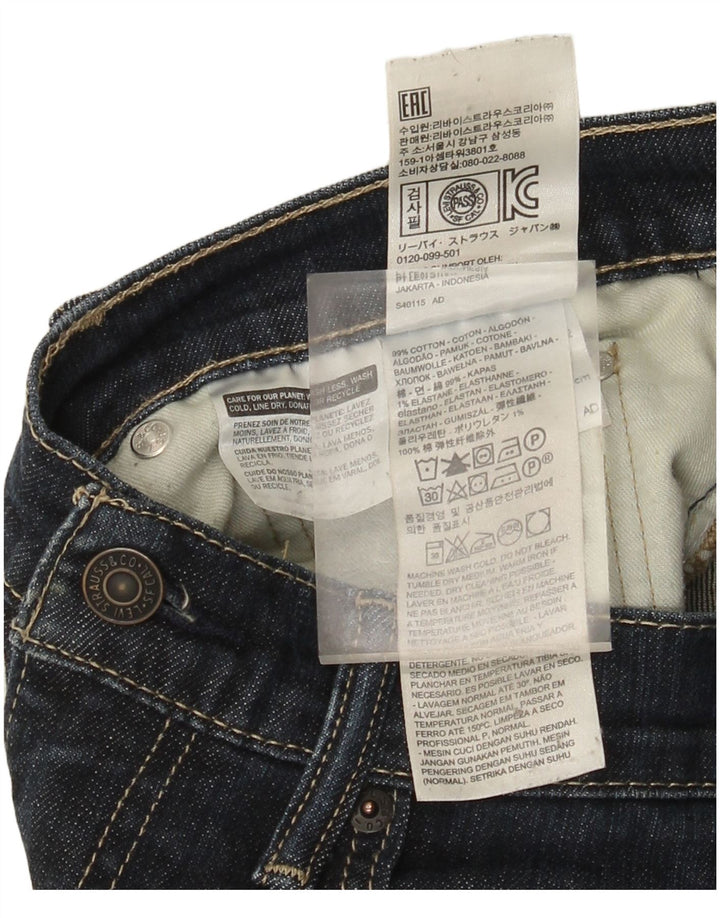 Levi's Masculino 511 Slim Jeans W31 L32 Azul Marinho Algodão