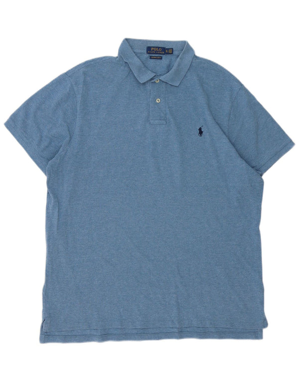 POLO RALPH LAUREN Camisa polo masculina personalizada Slim Fit XL algodão azul
