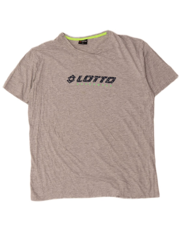 Camiseta gráfica masculina Lotto Top 2XL cinza manchado