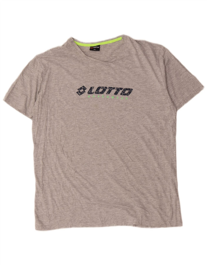 Camiseta gráfica masculina Lotto Top 2XL cinza manchado