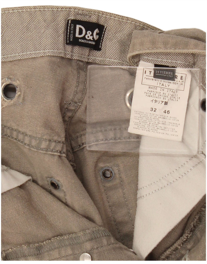 Shorts jeans masculino Dolce & Gabbana W32 algodão cinza médio
