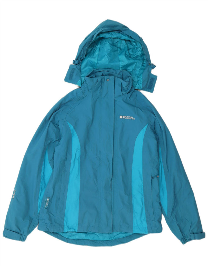 Jaqueta de chuva feminina com capuz Isoory Mountain Warehouse Reino Unido 12 nylon azul médio