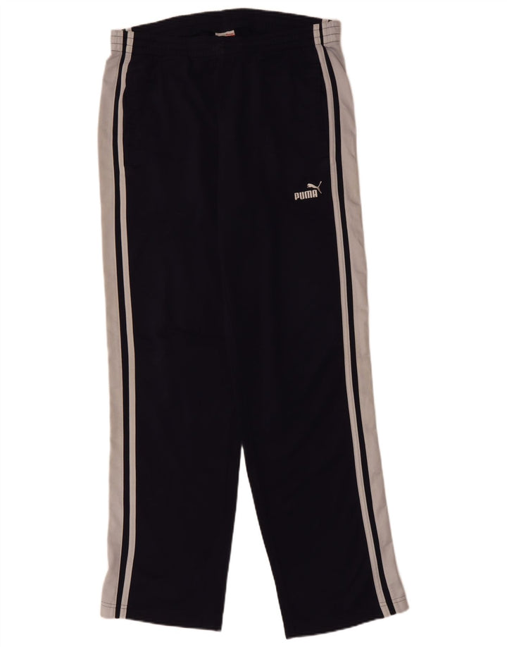 Calça de treino masculina PUMA médio azul marinho colorblock poliéster