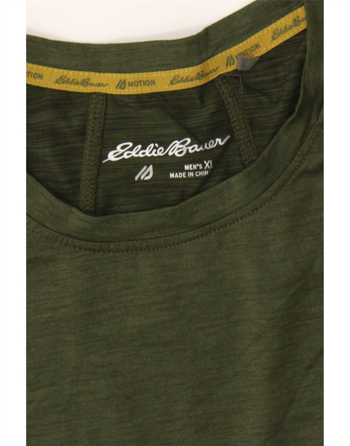 EDDIE BAUER Mens T-Shirt Top XL Green Vintage Eddie Bauer and Second-Hand Eddie Bauer from Messina Hembry 