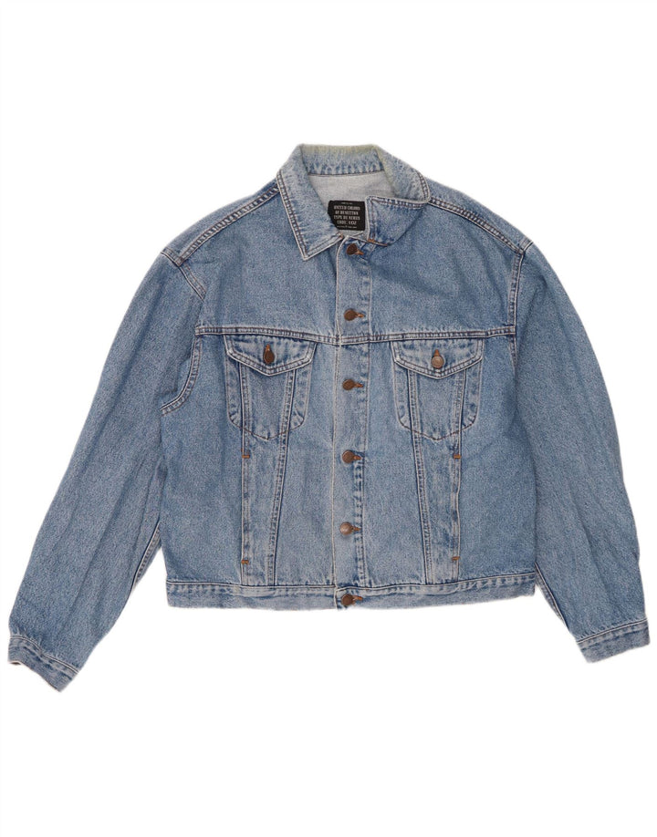 Jaqueta jeans masculina Benetton IT 48 algodão azul médio