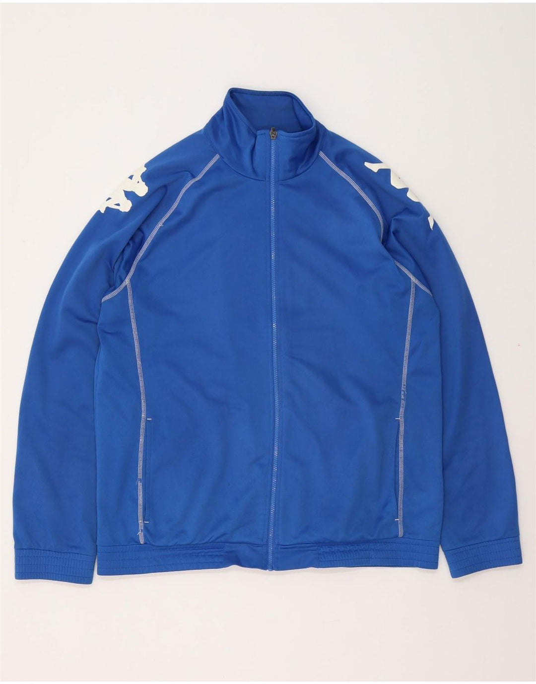 KAPPA Mens Graphic Tracksuit Top Jacket XL Azul Poliéster