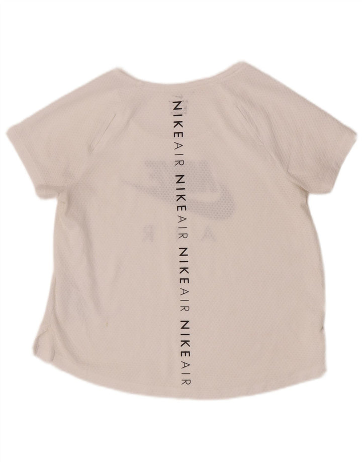 Camiseta Nike Feminina Dri Fit Graphic Top UK 14 Médio Off White Poliéster
