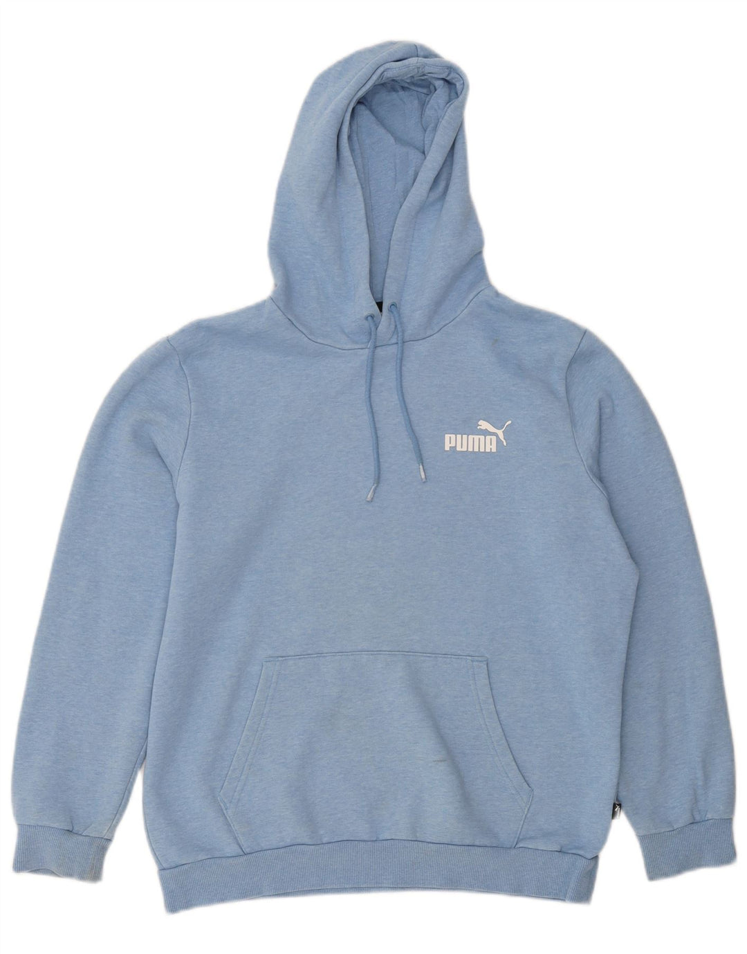 Puma masculino moletom com capuz de algodão manchado azul médio