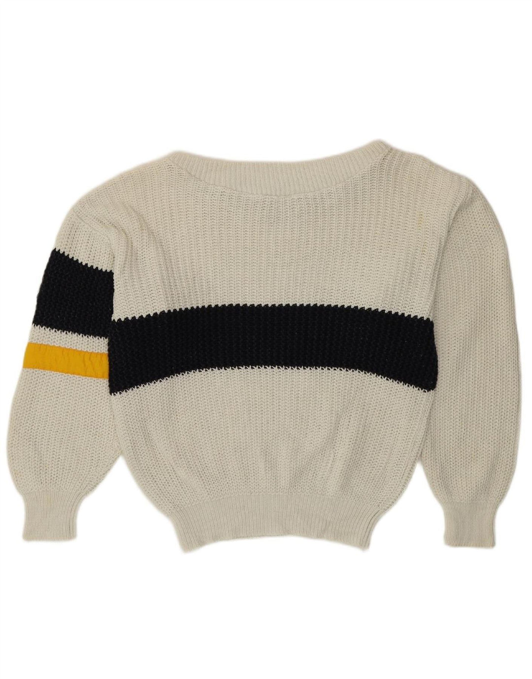 Suéter feminino OCEAN STAR com gola canoa IT 52 2XL branco colorblock