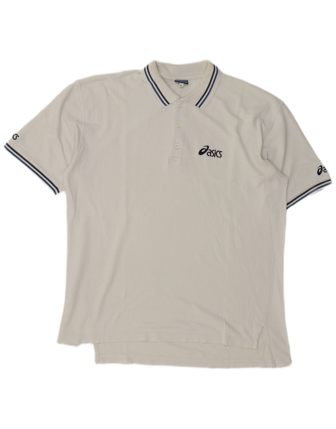 Camisa polo masculina Asics XL algodão branco