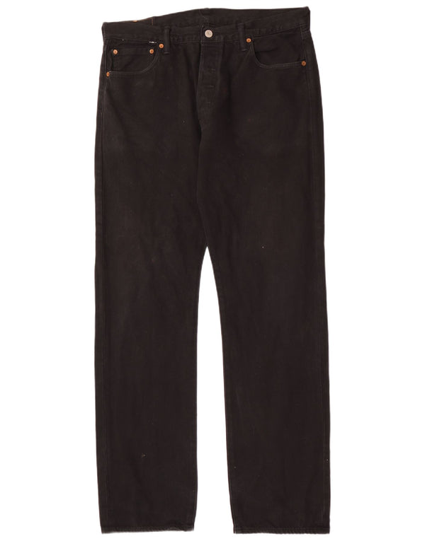 Jeans Levi's 501 Straight Masculino W32 L34 Algodão Preto