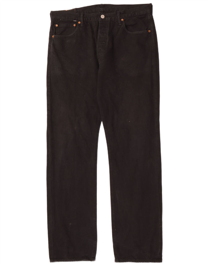 Jeans Levi's 501 Straight Masculino W32 L34 Algodão Preto