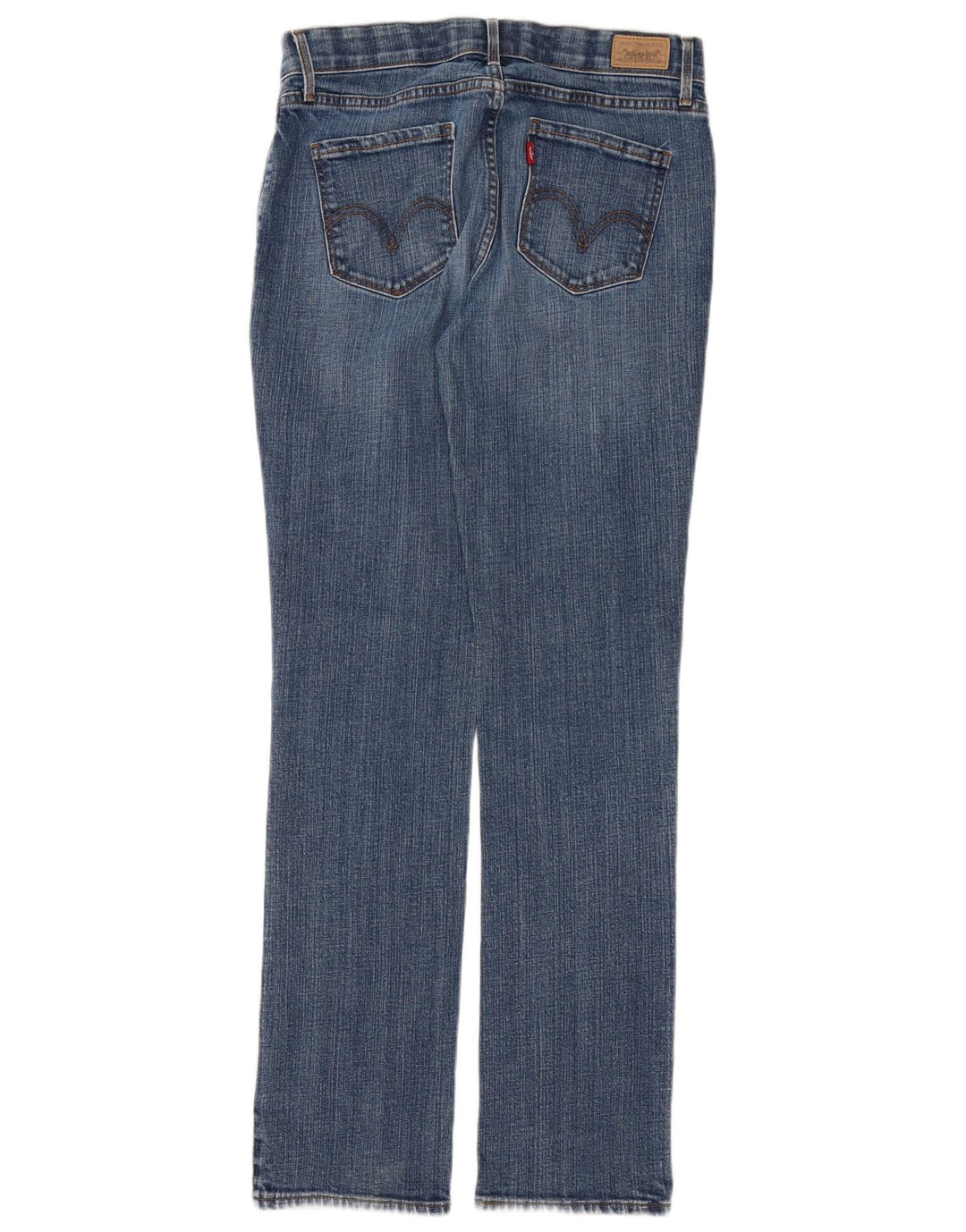 Levi's feminino 525 jeans retos US 6 médio W28 L31 algodão azul