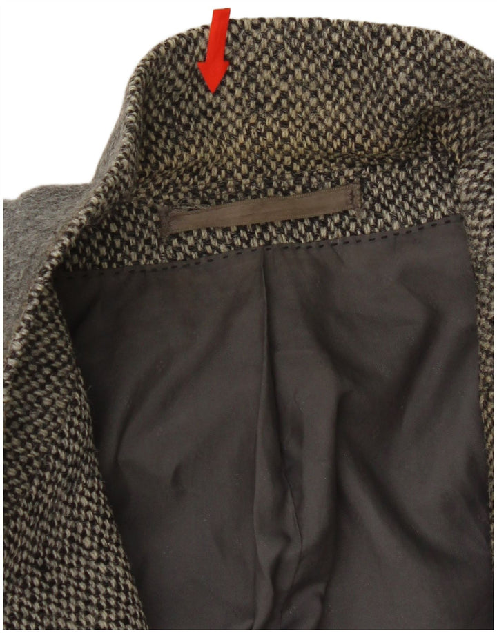 Jaqueta Centaur masculina Harris Tweed Blazer Reino Unido 38 espinha de peixe cinza médio