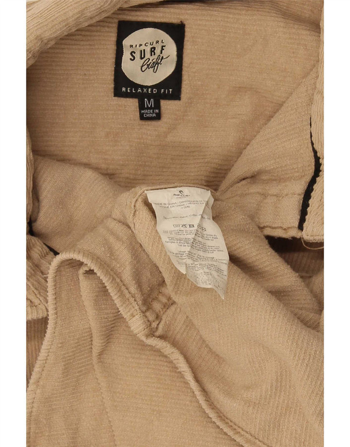 Rip Curl Camisa masculina de veludo cotelê médio bege algodão