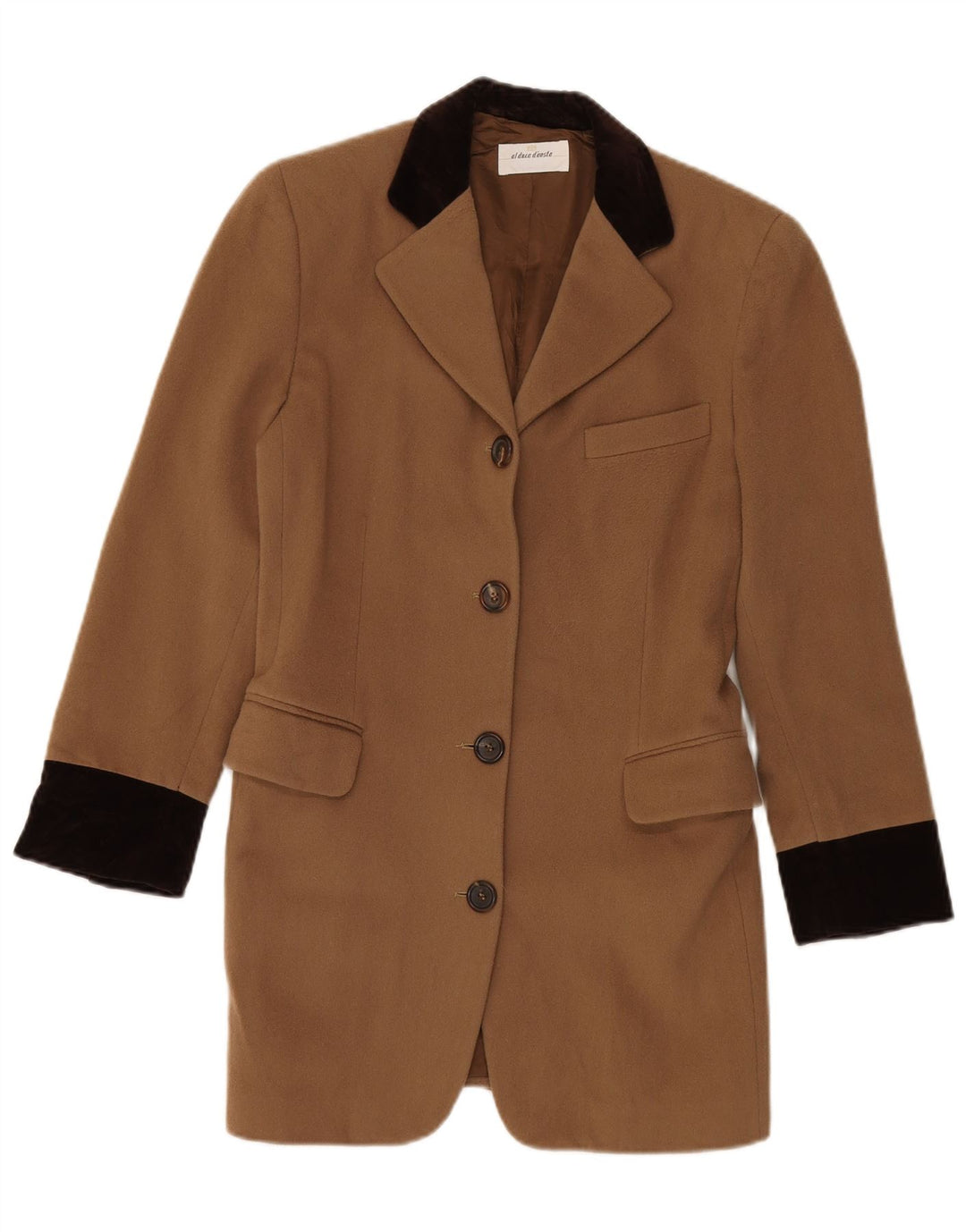 Jaqueta blazer feminina Al Duca D'Aosta Longline 4 botões IT 40 pequena marrom